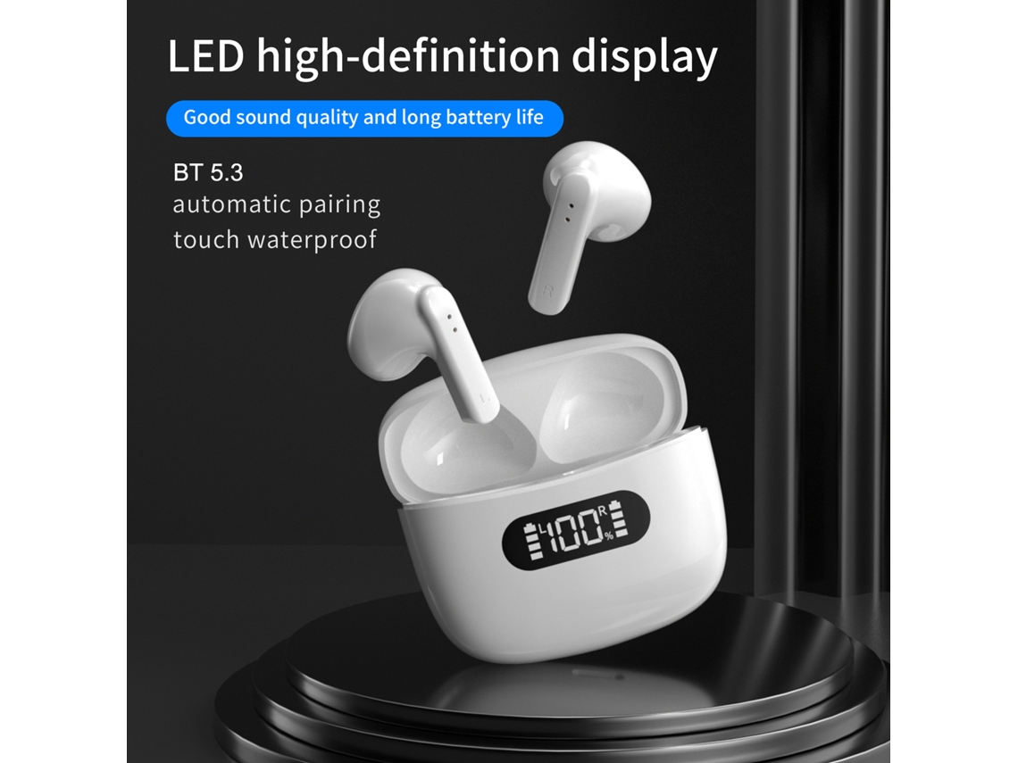 Fones de Ouvido Bluetooth Sem Fio EOOCOO com display digital e microfone