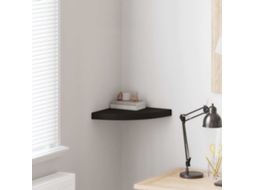 Vidaxl Prateleira De Canto Suspensa 35x35x3,8 Cm Mdf Preto