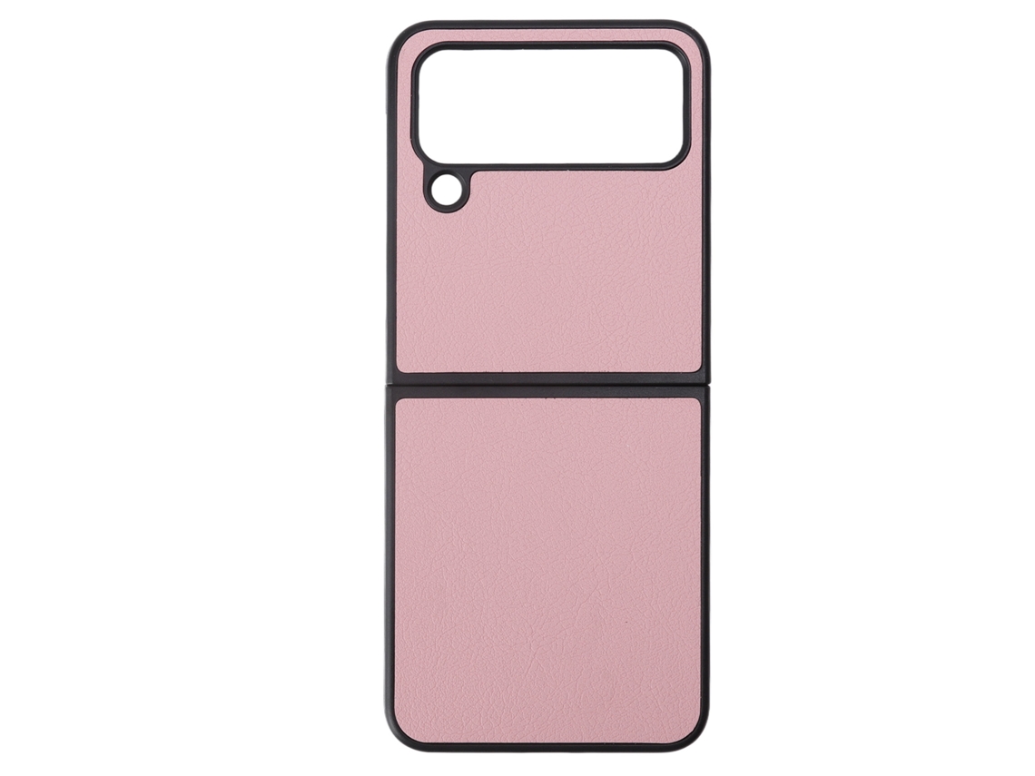 Aetheria capa de Couro para Celular Galaxy Z Flip 4 Tela Dobrável Anti arranhões Protetora Rosa