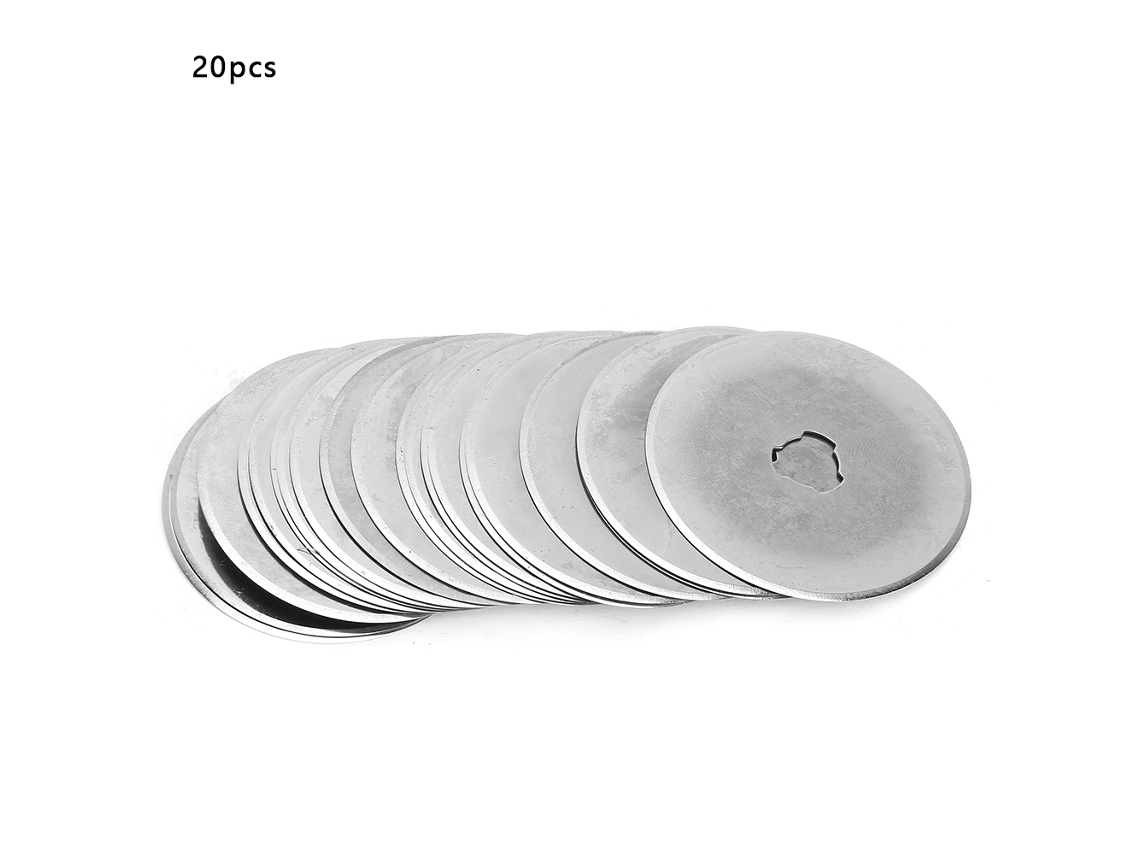 20 Lâminas de Corte Circular 45mm Aço | S/MARCA