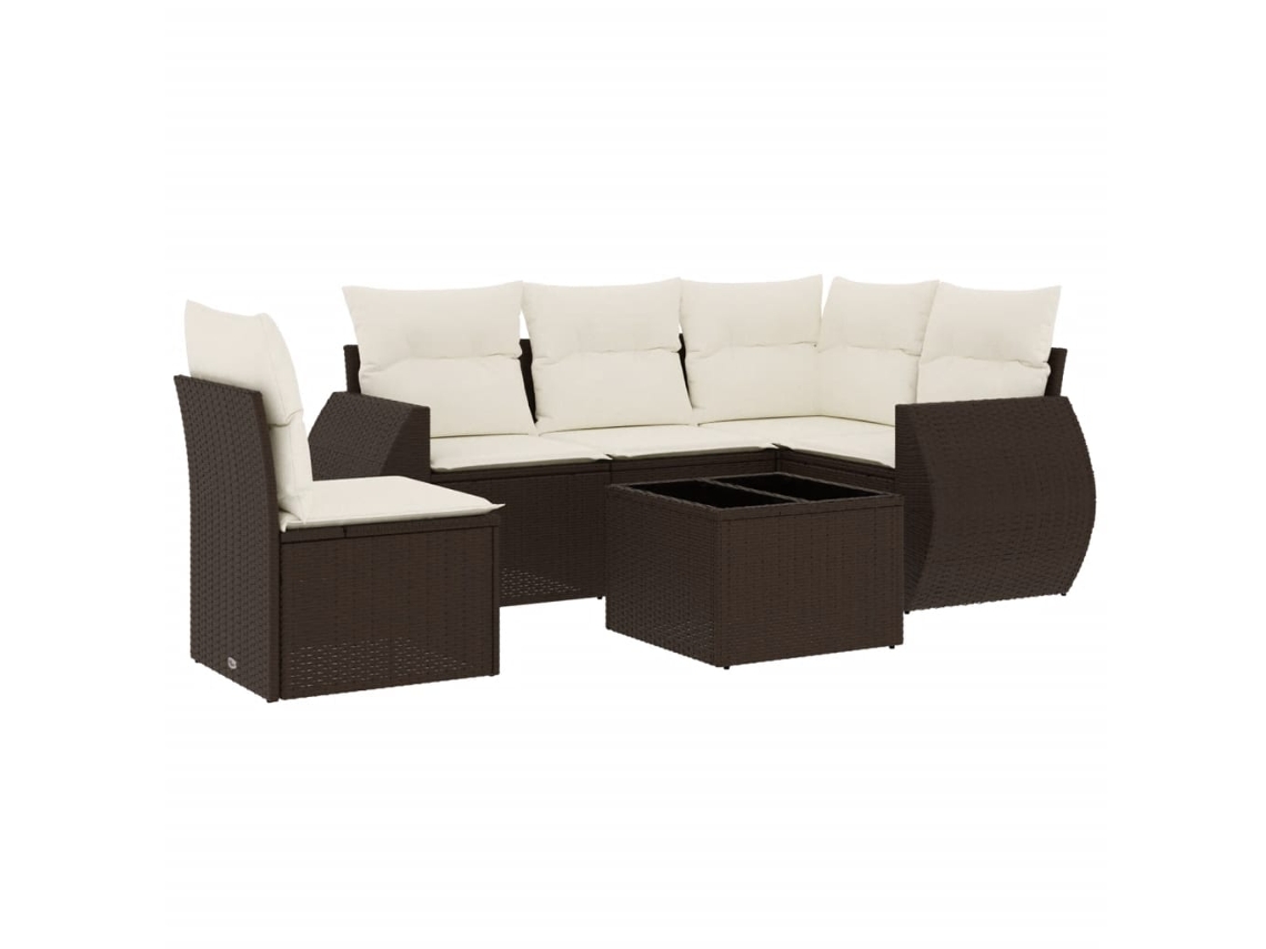 Garden Sofa Set, Garden Sofa Sets Vidaxl Marrom Rattan / Vime (n/a)