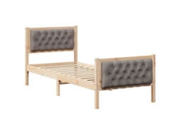 Conjunto 1 Cama Moderna Vidaxl Castanho Madeira De Pinho Maciça (80 X 200 Cm)