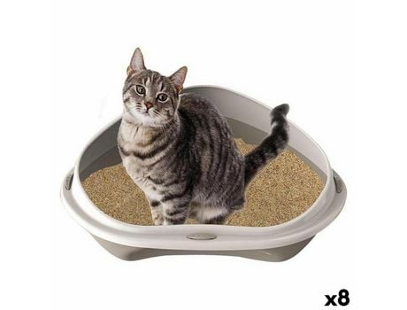 Caixa de Areia para Gatos Georplast GP10536 58 x 48 x 20,5 cm (8 Unidades)