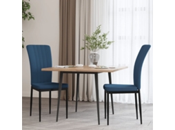 Cadeiras De Jantar 2 Pcs Veludo Azul Lovely Home