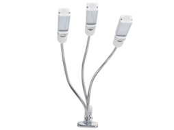 Lâmpada de crescimento de plantas Led E27 3 cabeças, USB, luz branca, jardim, 66w, 3000lm | S/MARCA