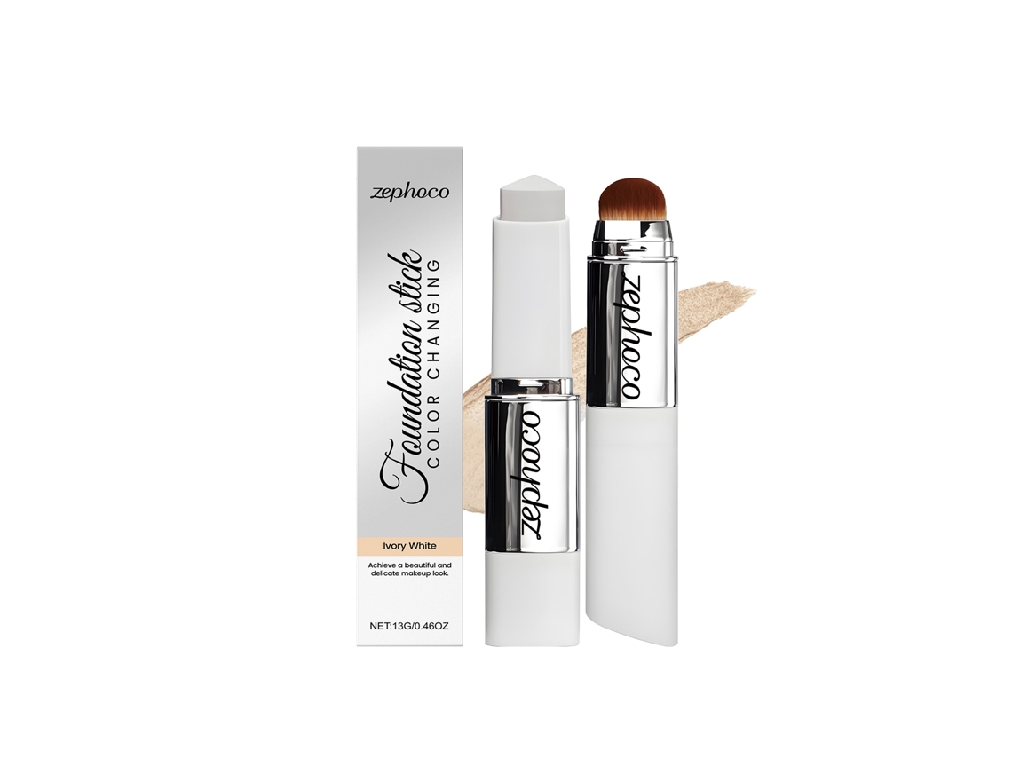 Pincel Zephoco para Maquilhagem Base Branco Ívory, Matte Natural LAXISCREED