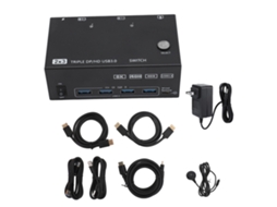 Switch Kvm Usb3.0 LAXISCREED 2 Pcs 3 Monitores 8k 4k
