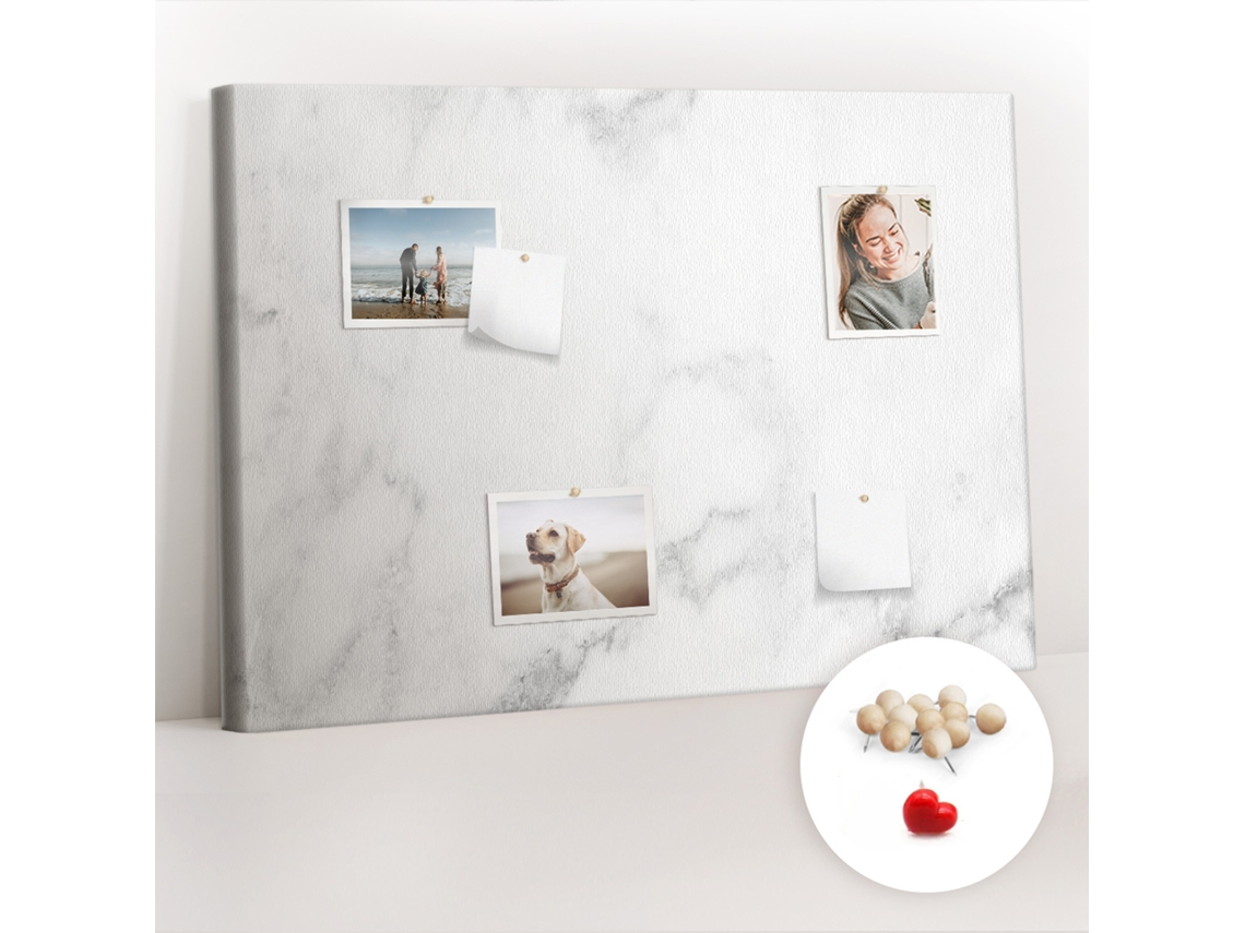 Quadro De Cortiça Com Impressão Mármore Para O Corredor Espelharte (100x70 Cm)