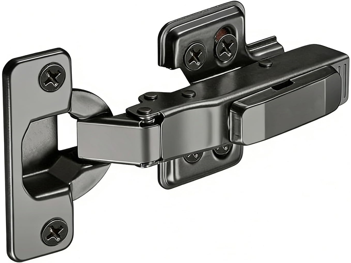 Conjunto De 2 Dobradiças Para Portas Armários Cozinha, Dobradiças De Sobreposição Total 110° Com Fechamento Suave, Com