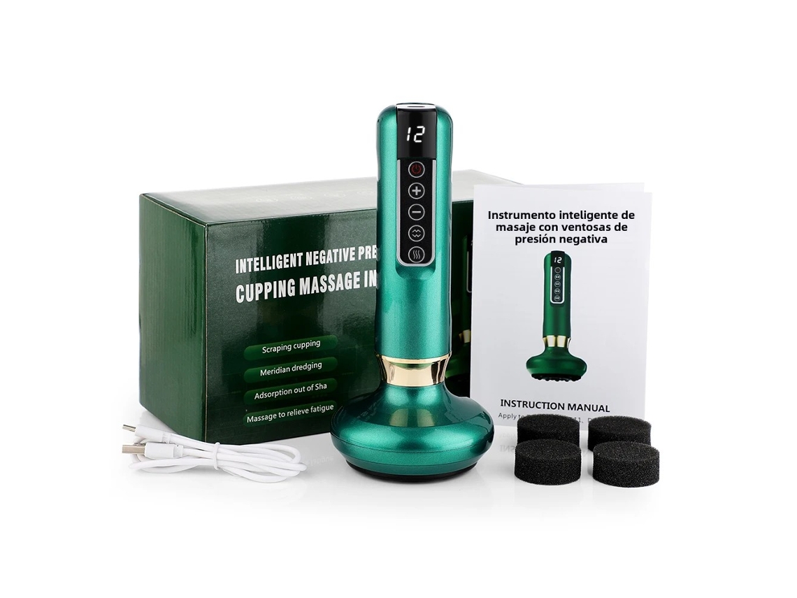 Mdug Massageador Elétrico De Cintura Com 12 Velocidades E Ventosa Para Tratamento Anticelulite E Massagem Corporal Queima De Gordura Gua Sha