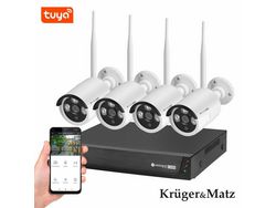 Pack Vigilância 4 Câmaras Ip66 Wifi Tuya Kruger Matz