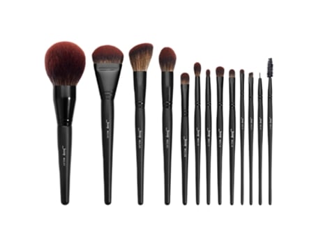 Elite 13 Piece Makeup Brush Set Phantom Black Collection For Professional Artists And Makeup Aficionados Jessup
