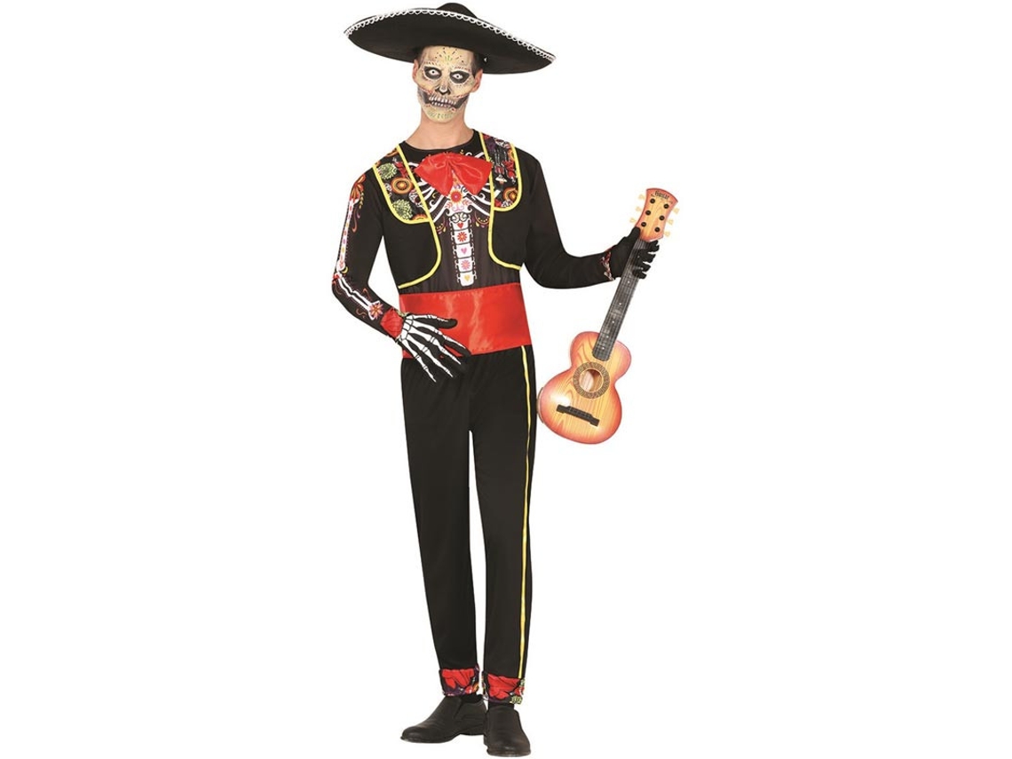 Fato de Mariachi Esqueleto para homem