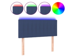 Led Headboard, Led Headboards Vidaxl Azul Tecido (100 X 5 X 78/88 Cm)