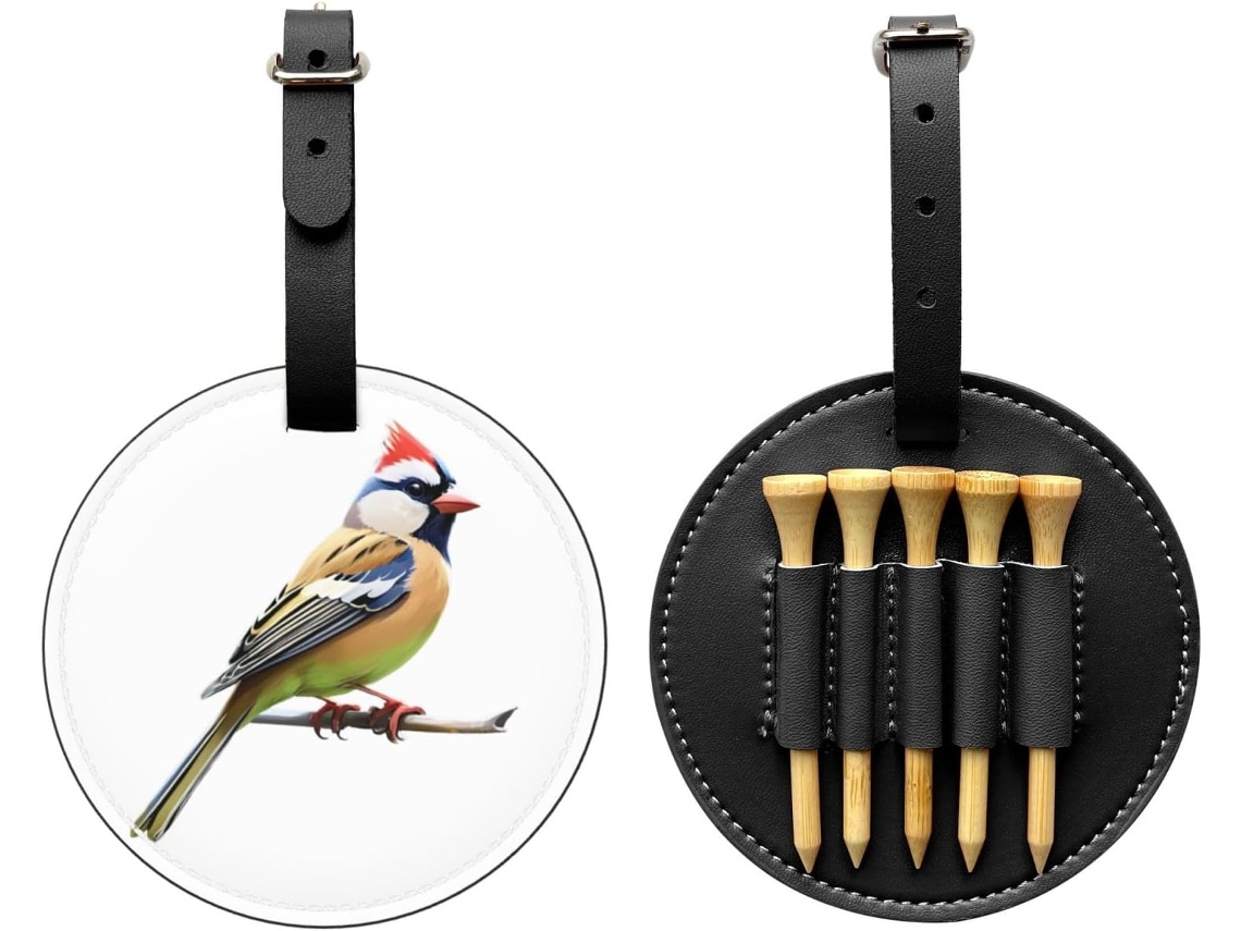 Bolsa para Tees de Golfe preta e lavanda, fácil de transportar, S/MARCA