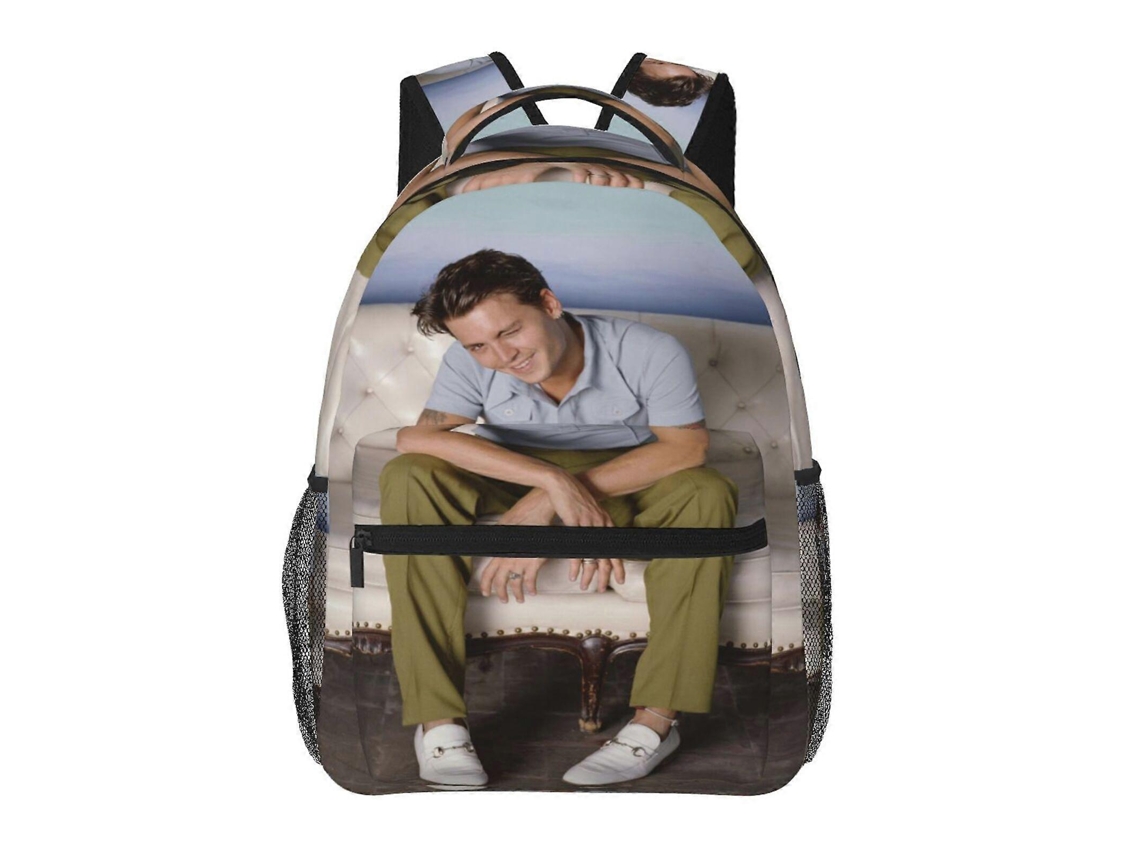 Mochila Johnny Depp Para Estudantes, Leve E Resistente, Impermeável E Com Alça De Ombro Ajustável.