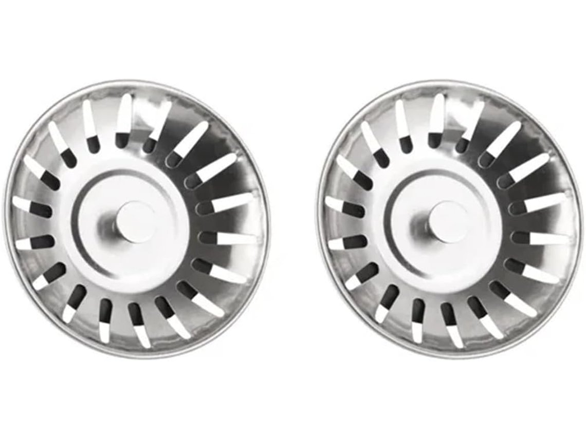 Conjunto De 2-filtros Para Pia Cozinha, Tampa De Filtro Esgoto, Ferramentas Para Ralo De Piso Prata 2 Peças