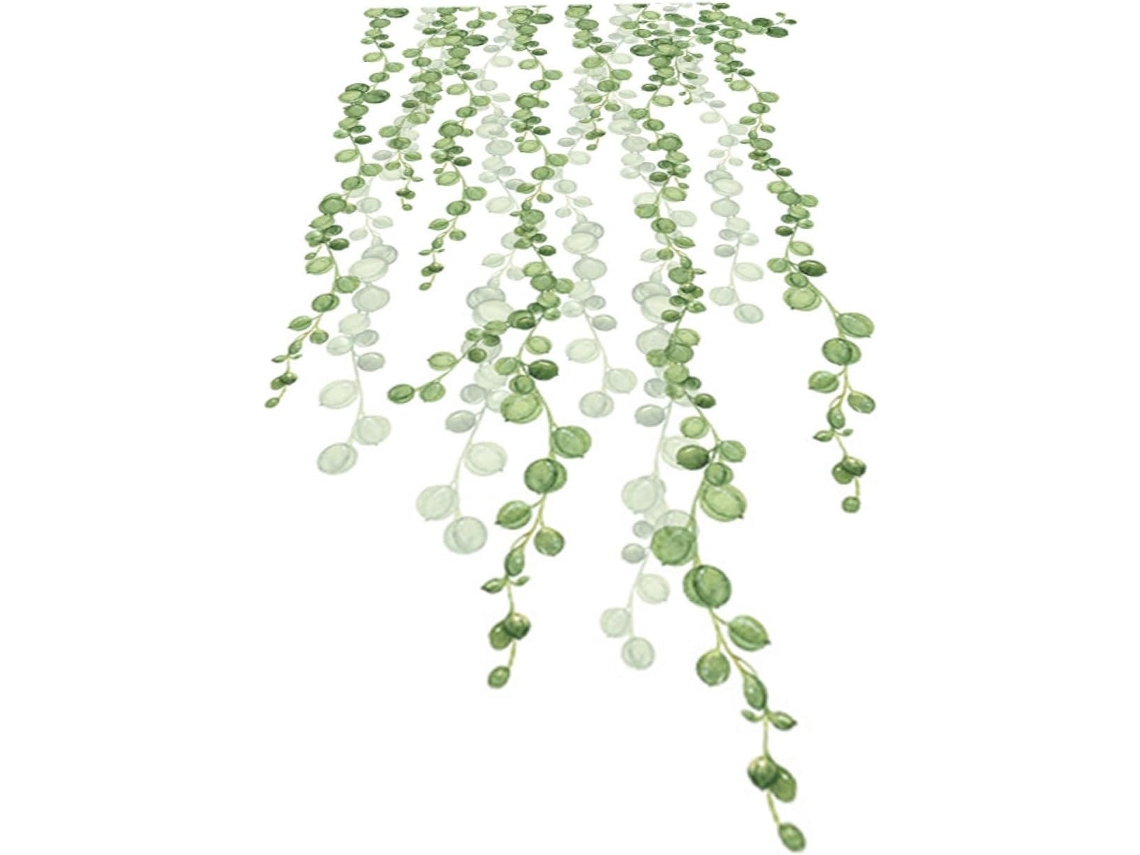 Adesivos Parede Removíveis Pvc 2 Peças 30x90 Decorativos Folhas Verdes Decalques Janelas Portas Decoração GOKOCO