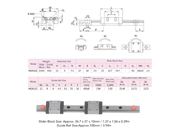 Kit De Trilho Linear Mgn12c Com 2 Blocos 100mm