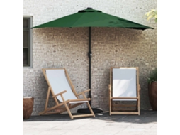 Vidaxl Guarda-sol De Jardim 294 X 150 X 224 Cm Poliéster E Aço Verde