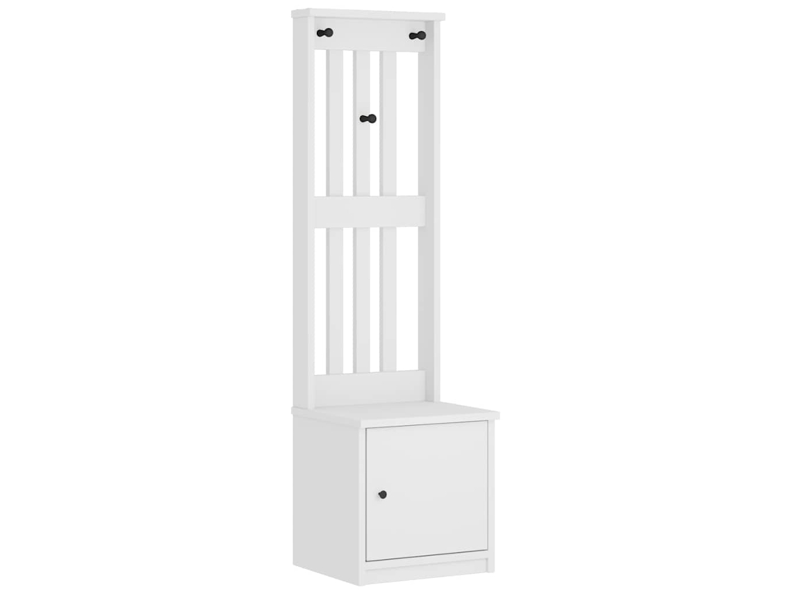 Hall Tree, Hall Trees Vidaxl Branco Madeira De Pinho (45 X 40 X 159.5 Cm)