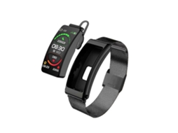 Relógio inteligente K13 de 1,14 polegadas com pulseira de aço e fones de ouvido removíveis. Suporta chamadas Bluetooth. Bicicleta elétrica Ly.