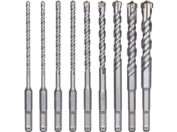 Brocas Para Concreto Sds-plus, 9 Piezas (5-16mm), Cabeza Em X, Carbeto De Tungstênio, Para Furadeiras Elétricas De Impacto