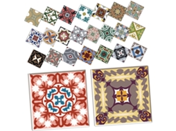 Conjunto De 24 Adesivos De Parede Removíveis Em Formato De Azulejo Para Cozinha.