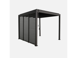 Pérgola Bioclimática 3x3m De Alumínio Lâminas Orientáveis V2 3 Persianas, Antracite