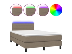 Box Spring Bed, Box Spring Beds Vidaxl Cinzento-acastanhado Tecido (120 X 200 Cm)