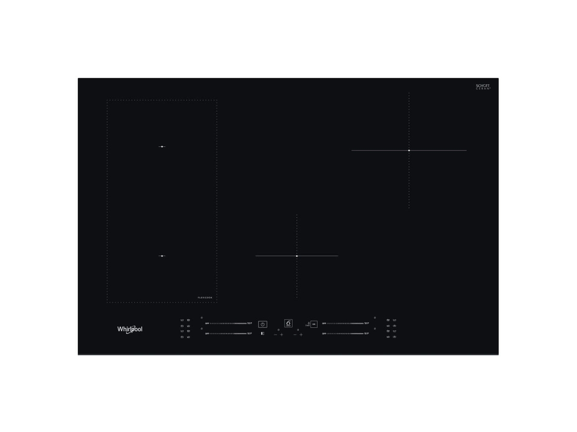 Wl S3377 Bf Preto Embutido 77 Cm Placa com Zona de Indução 4 Zonas WHIRLPOOL