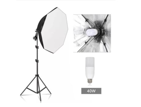 Kit de Estúdio Iluminação Fotografia e Vídeo Softbox Octagonal Luz Contínua ANDOER