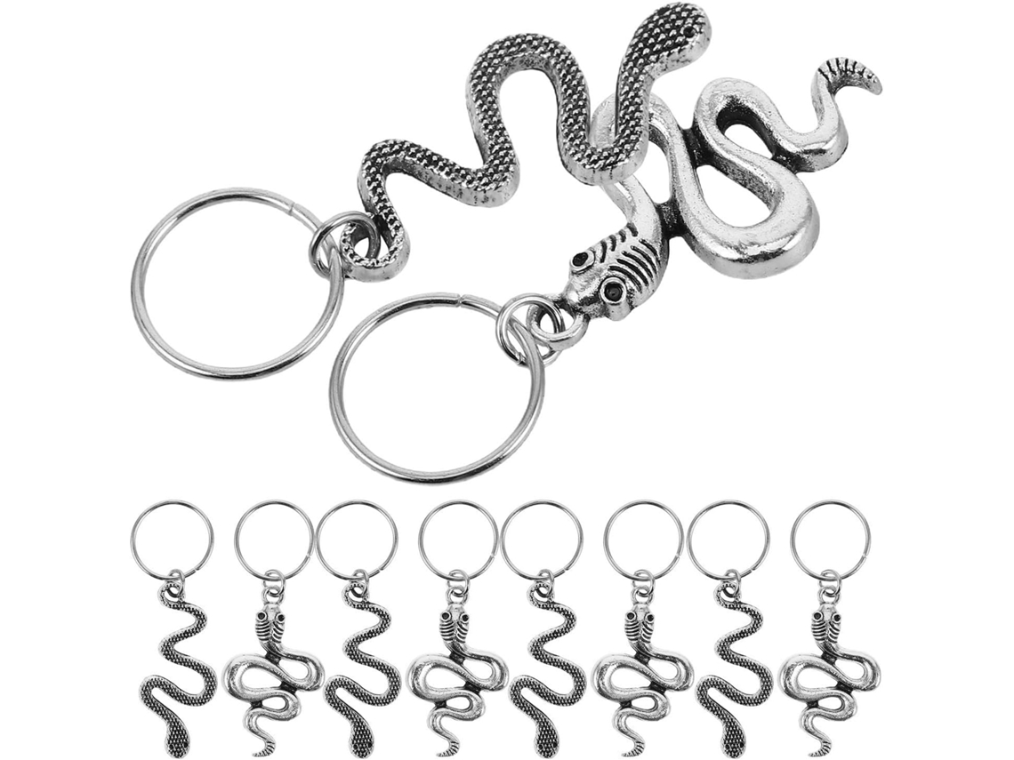 Conjunto de 10 acessórios para cabelo da Zinco League com formato de cobra, acessórios exclusivos.