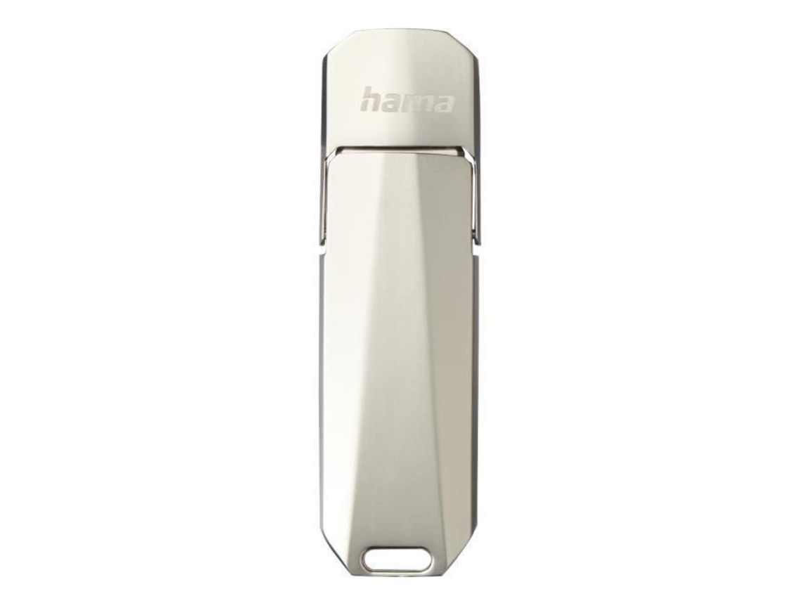 Chave Usb “Uni-C Deluxe” Usb-C 3.1 32Gb 70Mb-S Prata HAMA 0018249