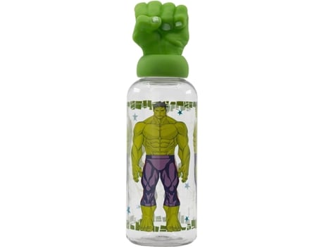 Garrafa Tampa 3D 560Ml Avengers Invincible Force: Hulk