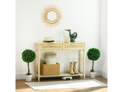 Conjunto de 2 Buxus Artificiais de 60cm Resistentes a UV com Vidro, Cor Verde, Decoração Elegante para Sala de Estar e Ambientes Domésticos.