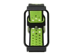 Pulseira Silicone Respirável com Capa Protetora para Mi Band 7 Pro Preto Verde