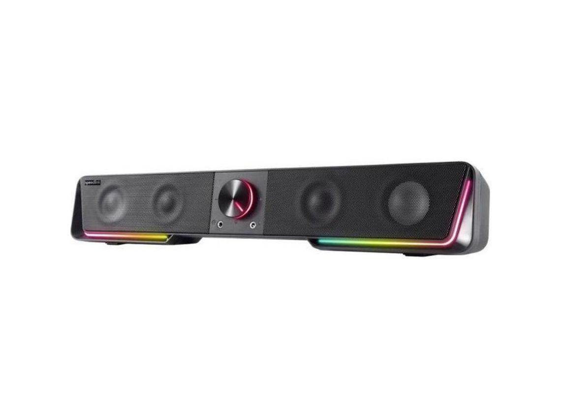 Alto-Falantes Gravity Rgb Soundbar Preto Bluetooth Iluminados SPEED LINK