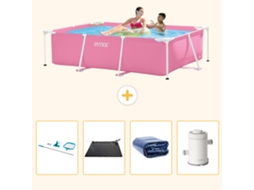 Intex Piscina Com Estrutura Retangular - 220x150x60 Cm - 5-peças S61