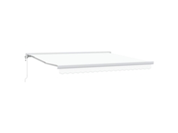Vidaxl Toldo Retrátil Branco 400 × 300 Cm Tecido E Metal
