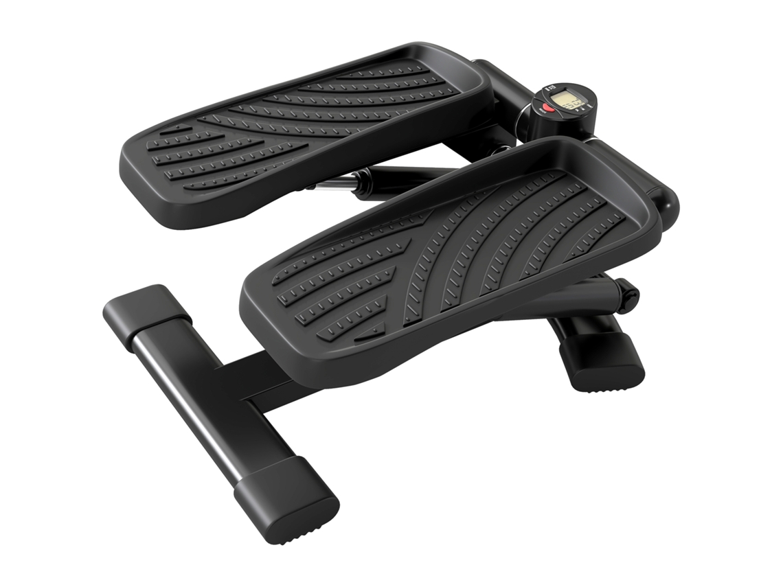 Mini Stepper BTFORUS 2 em 1, com Disco de Torção, LCD, altura Ajustável, suporta 100kg, 42x34x22cm, preto
