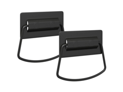 Maçanetas de Armário 2 Pcs Preto 85 X 45 Mm Metal VIDAXL