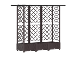Conjunto 1 Canteiro De Jardim Elevado Vidaxl Castanho Polipropileno (164 X 40 X 121 Cm)