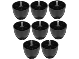 Conjunto De 8 Pés Niveladores Plástico Ajustáveis Para Sofás, Cadeiras E Mesas, Com Design Redondo E Compatíveis