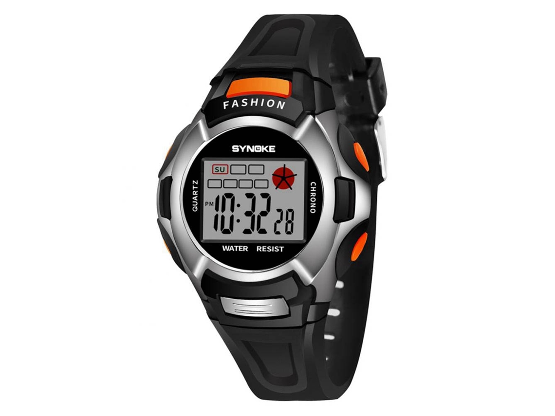 Reloj Electrónico Deportivo Luminoso Para Estudiantes Niños Moda Synoke Negro