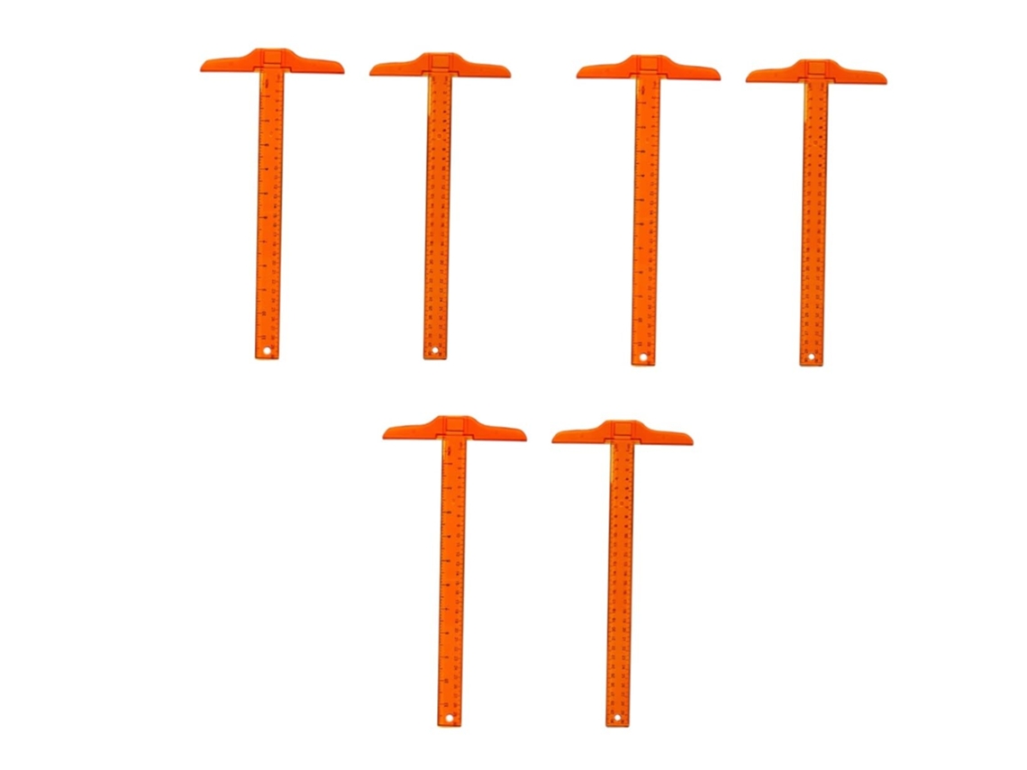 Conjunto De 6 Réguas De Escala Para Desenho: Régua Triangular, Régua
