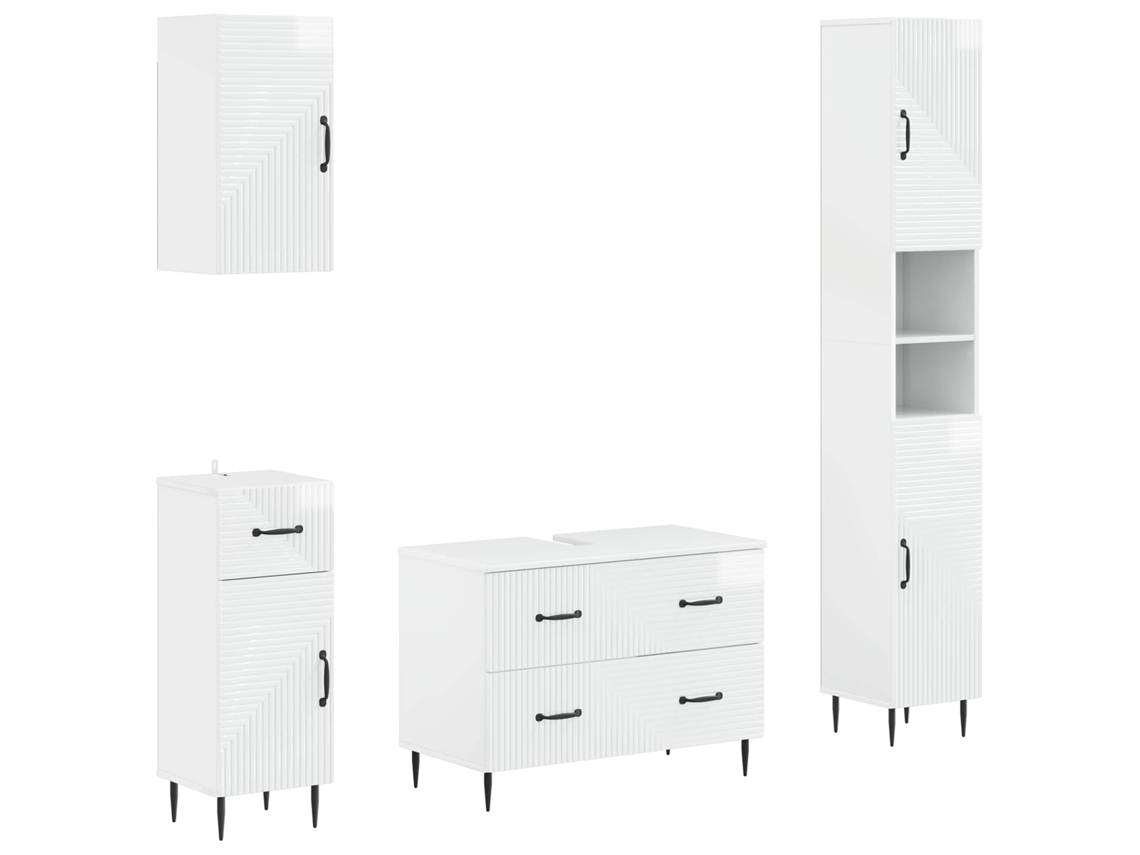 Vidaxl Conjunto De Armários De Banheiro Com 4 Peças Haarlem