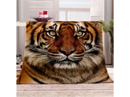 Manta de Flanela Fansu Estampa Tigre 3d Colcha Microfibra Macia e Fofa para o Inverno Ideal Cama Ou Sofá Adequ