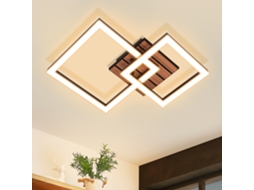 Candeeiro de Teto Led 14w Preto Design Moderno Branco Quente 3000k Formato Quadrado para Sala de Estar Quarto ZMH