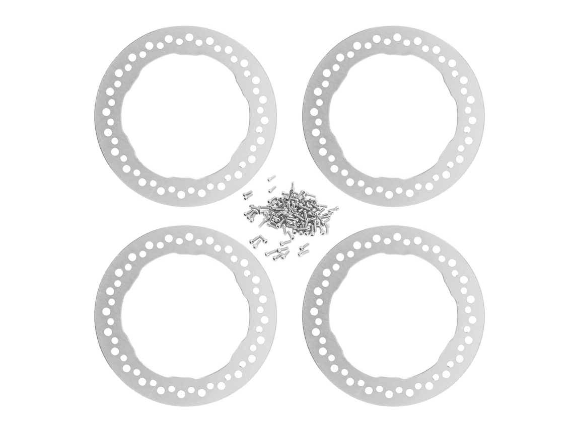 Anéis De Beadlock Laxiscreed Para Carro Rc Traxxas 1/10, Prata, 4 Peças, Diâmetro 1.9 Polegadas